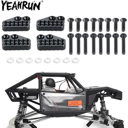 YEAHRUN 4PCS/Set Aluminum Shock Damper Towers Mount Kit for 1:10 Axial SCX10 III AXI03004 Capra RC Crawler Car Shock Parts