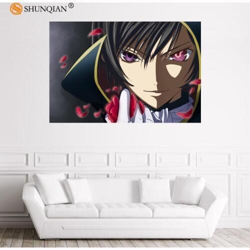 Nice Code Geass Poster Custom Satin Poster Print Cloth Fabric Wall Poster Print Silk Fabric Print Poster