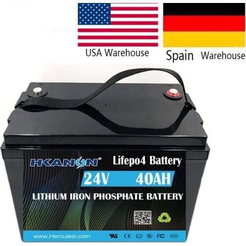 Deep Cycle LiFePO4 24V 40ah battery 40Ah Lithium Ion Solar/ Rv/ Marine battery pack