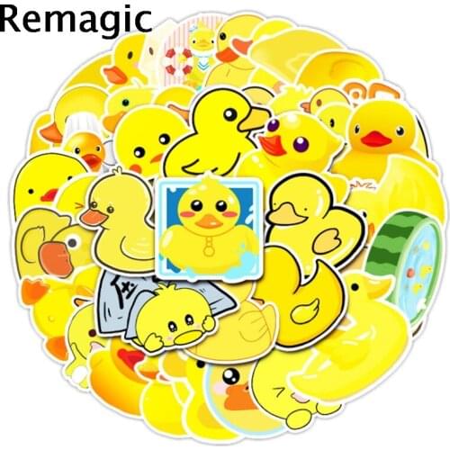 50pcs Yellow Duck Stickers paster Cartoon characters anime movie funny decal scrapbooking diy phone laptop waterproof decoration
