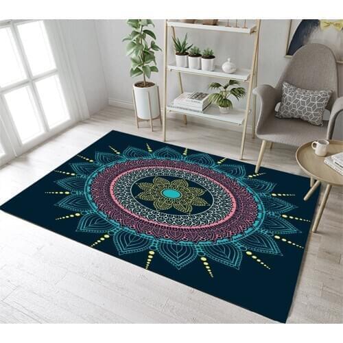 Mandala Floral Texture Indian Style Arabic Home Childrens Room Floor Cushion Kitchen Area Rugs Bathroom Carpets Non-Slip Mat