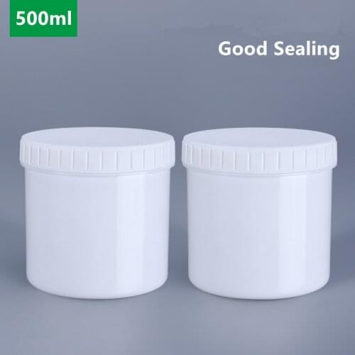 Hot Sale 500ml Plastic Round Jar with Inner Cover High Quality Refillable Container for Food Cream Powder Makeup 10PCS/lot