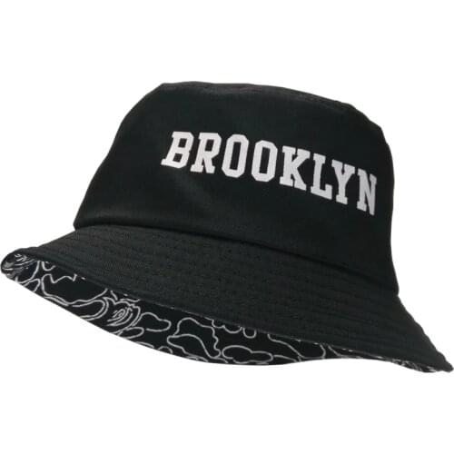 2021 Mens Brooklyn Panama Hat Womens Bucket Hat Summer Print Bob Bone Hip Hop Caps Gorras Fishing Fisherman Hat Chapeau Femme