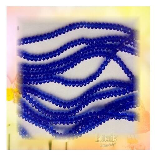 3MM 4MM Blue Colour Crystal Rondelle Beads Crystal Flat beads jewelry prism bead for wedding decor