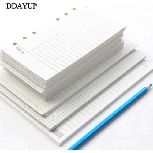 A5 A6 Loose Leaf Notebook Refill Spiral Binder Inner Page Diary Weekly Monthly Planner To Do List Line Dot Grid Inside Paper