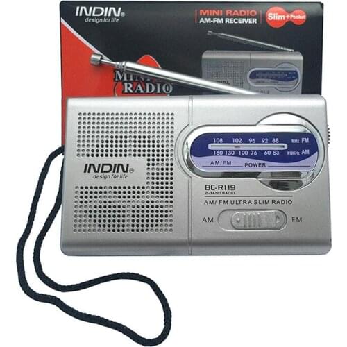 Old Fashion Radio Multi-function Mini Pocket BC-R119 Radio Speaker Receiver Telescopic Antenna radio receiver support AM/FM