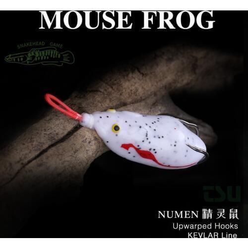 TSURINOYA NEW Mouse Frog Fishing Lure NUMEN Topwater Floating Swimbait 63mm 14g Artificial Plastic Wobblers Snakehead Soft Bait