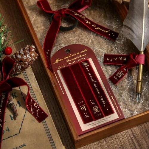 Retro velvet decorative rope Beautiful collection series Retro hand account collage DIY blessing material rope Kawaii supplies