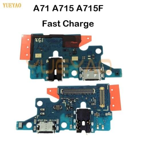 Charging Port Board Replacement For Samsung Galaxy A71 A715 A715F SM-A715F Phone USB Charging Flex Cable Spare Parts