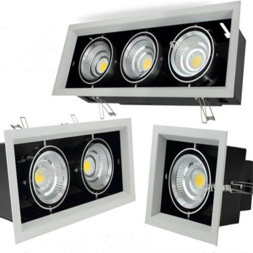 Dimmable Super High quality 1*10W/2*10W/3*10W Square led down light COB led Bean pot lamp With led driver COB led Grille lamp