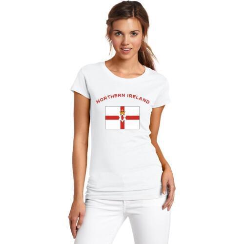 BLWHSA European Tee Shirt NORTHERN IRELAND Fans Cheer Women T-Shirt Fitness National Flag Tees Women Clothing