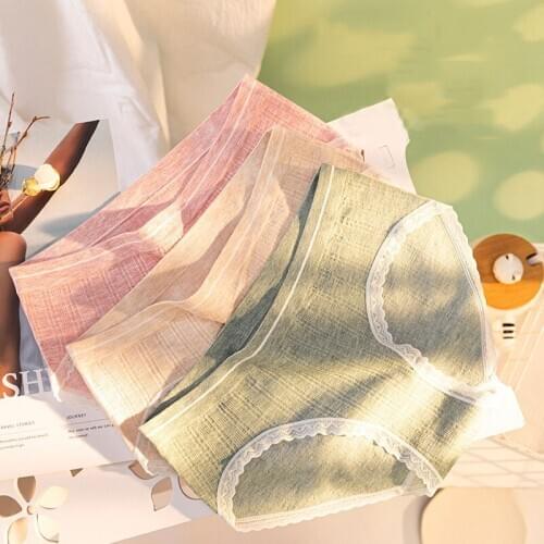 Wasteheart Skin Red Green Fashion Cotton Low Waist Sexy Lace Women Panties Underwear Lingerie Briefs Seamless Underpants F