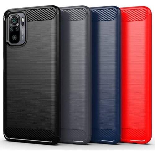 10pcs Carbon Fiber Soft TPU Gel Silicone Case Shockproof Armor Cover For Xiaomi Mi 11 Note 10 Pro 10T Lite 10i Poco X3 M3 NFC