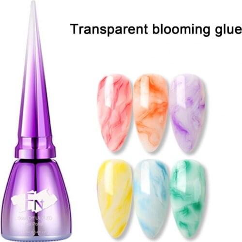 15ml Nail Glue Non-irritating Blooming Effect Dyeing Nail Smudge Long Lasting Glue Gel Polish Set Glue for Women