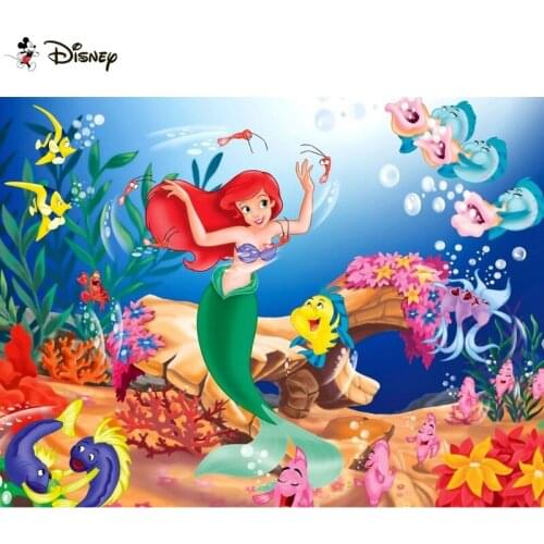 Disney Square/Round Drill 5D DIY Diamond Painting "Cartoon mermaid" Embroidery Cross Stitch Full Rhinestone Decor A30867