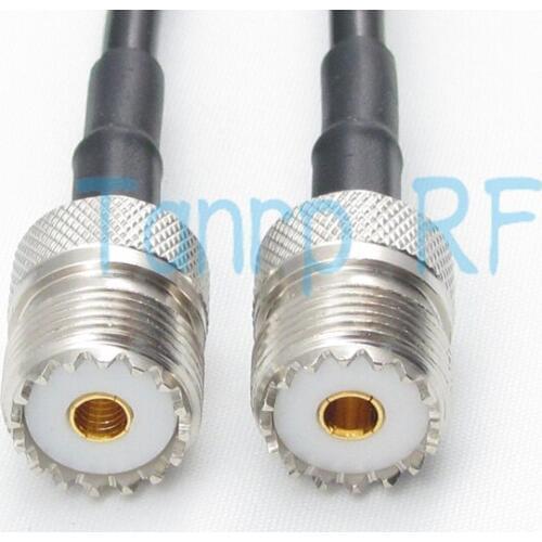 Free shipping! 50CM 20inch RF Pigtail coaxial jumper cable UHF female jack to UHF female jack RG58 extension cable