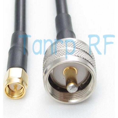 Free shipping! RF Pigtail coaxial jumper RG58 cable 6feet 2M UHF male to SMA male plug connector extension cable 200CM