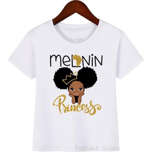 Don't touch my hair Africa black girl letter print t shirt girls vogue graphic tshirt summer tops for girls Melanin Poppin shirt