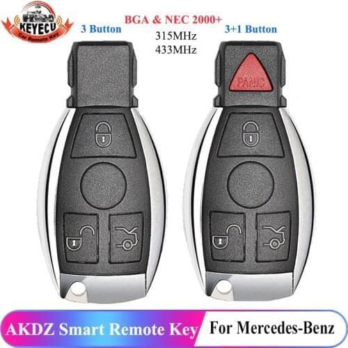 KEYECU Cheap AKDZ Smart Remote Key 3 Button/4 Button 315MHz/433MHz for Mercedes-Benz BGA & NEC 2000