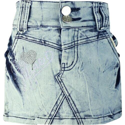 Girls Sheath Denim Skirts 5-8Y Childrens Embroidery crystal Kids Slim slinky LL2557