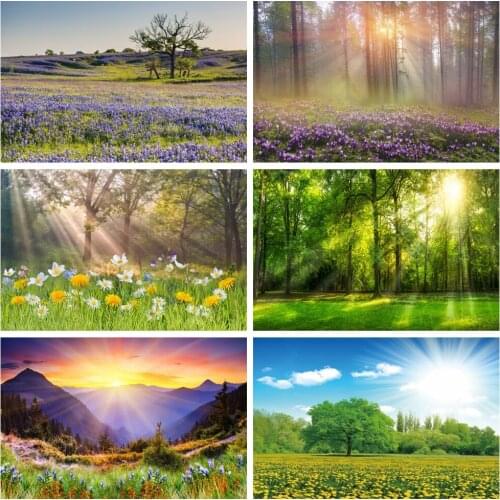 Yeele Spring Forest Grassland Flowers Natural Scenery Photography Backdrop Photographic Decoration Backgrounds For Photo Studio