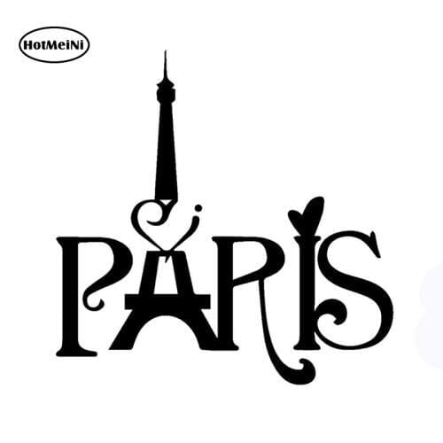 HotMeiNi 58cm x 50.27cm 2 x Paris Eiffel Tower Funny Graphical (one For Each Side) Car Sticker For Truck Window Door Vinyl Decal