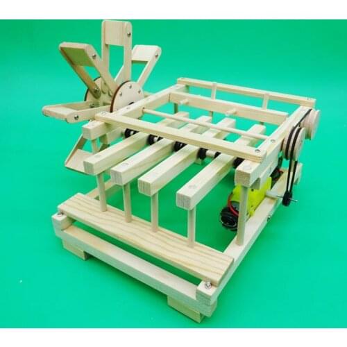 DIY Technology Chinese ancient water glutinous rice machine electric waterwheel education hands-on assembling model