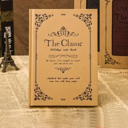 Selling Classic Hard Surface Copy Stationery A5 Notepad Diary Retro Fashion Business Notebook Special Gold Foil Paper Stripes