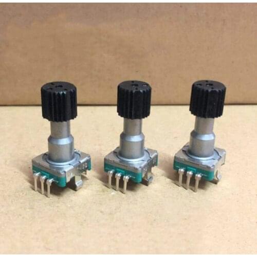 1 Piece EC11 EC11G1574402 Encoder 360 Degree Rotation With Push Switch Shaft Length 25MM Smooth Feel 15 Pulses