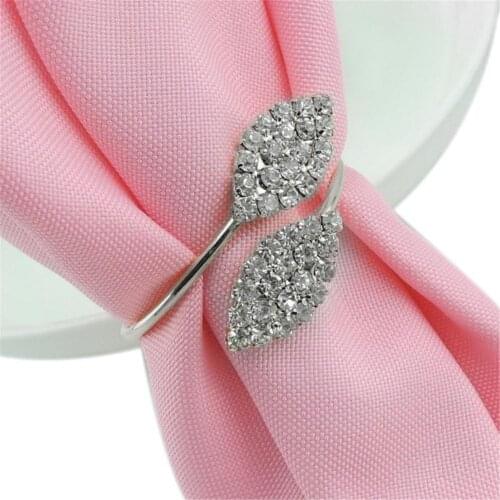 Wedding Banquet Dinner Napkin Ring Rings Exquisite Flower Rhinestone Holder Home Hotel Restaurant Dedicated Mouth Cloth Supplies
