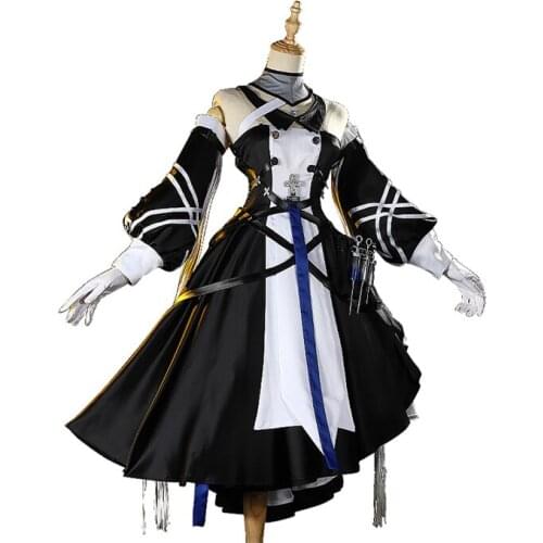 Anime Game Arknights Whisperain Cosplay Costume Dress Hat Bib Pantyhose Gloves Daily Carnival Party Festival Uniform Brand New