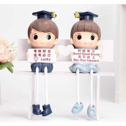 Creative examination, hard study, inspirational hanging feet doll, home living room, childrens room decorations, ornaments