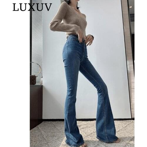 LUXUV Women's Flared Jeans