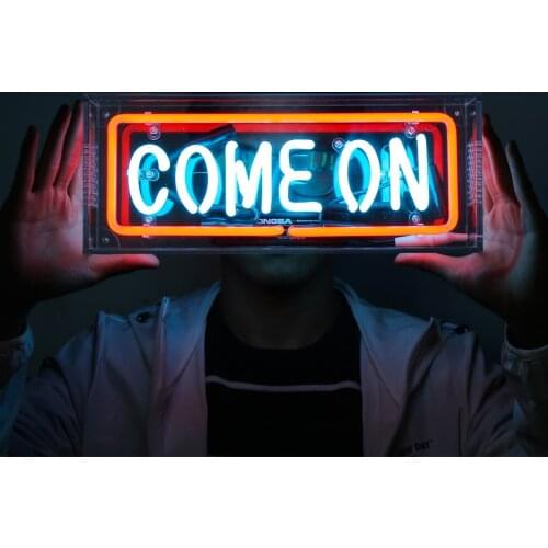 Custom Clear Acrylic Neon Letters Box Table Light Decoration for Home Club Bedroom BAR Lamp Gift