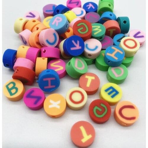 New 30pcs10mm Smiley/Animal/Fruit Beads Polymer Clay Beads Spacer Loose Beads for Jewelry Making DIY Accessories #39