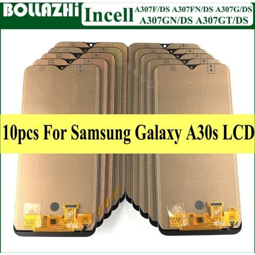 Wholesale 10Piece 6.4" For Samsung A30s LCD A307 lcd display For Samsung A30S A307 LCD Screen Touch Digitizer Assembly WithFrame