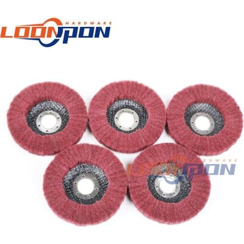 4.5inch Nylon Fiber Flap Polishing Wheel Non-woven Grinding Disc For Angle grinder For Metal Polishing Set 320 Grit