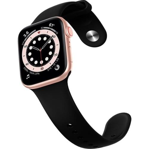 Strap for Apple Watch 6 Band Series 5 4 3 2 1 38mm 40mm 42mm 44mm Soft Silicone Sport Loop Bands for Apple iWatch SE Bracelet