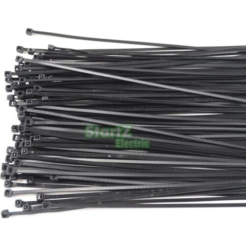 250Pcs 500Pcs/bag 5X (150,200,250,300,350,400,)mm Self-Locking BlACK Nylon66 Wire Cable Zip Ties.cable ties SGS Certificated