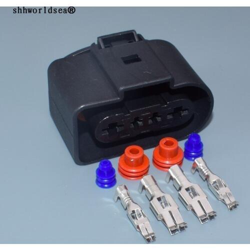 Shhworldsea 4pin 3.5mm 6.3mm Plastic Connector Waterproof 4 Ways Terminal Connectors New 1J0919231