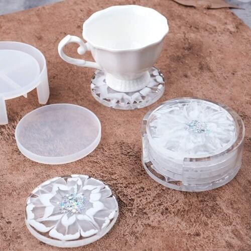 Silicone Mold Tool Round Boxes DIY Handmade Craft UV Making Rectangle mould Mat Epoxy tool Coaster Cup Pad Storage Mould Clay