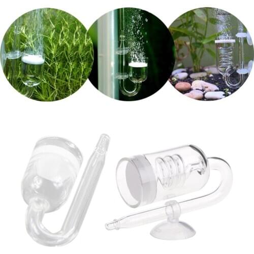 2 Style Glass Co2 Aquarium Diffuser Carbon Dioxide Reactor Regulator Disk Co2 Bubble Atomizer For Water Plant Tank Moss