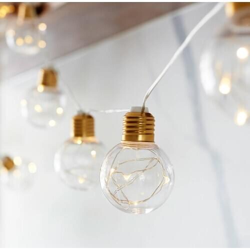 LED String Lights With 50+12 Clear LED G45 Bulbs, 400CM(13INCH) Hanging Globe String Lights Connectable for Indoor Bedroom Patio