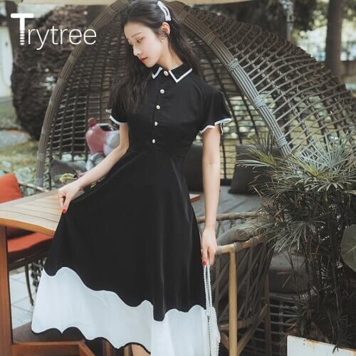 Деловые летние платья Trytree China At AliExpress