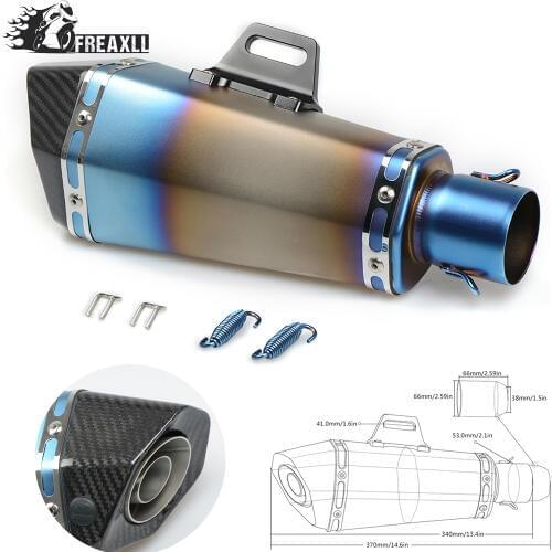 36-51MM Universal Motorcycle Exhaust Pipe muffler Dirt Bike With DB Killer For Honda Hornet CB 600 F YAMAHA R 15 BWS 125 XSR XV
