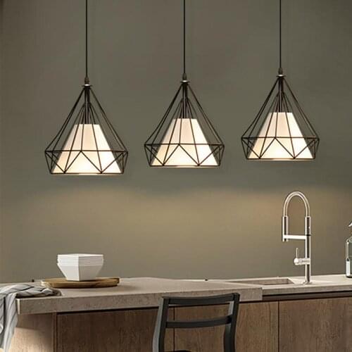 Vintage Pendant Lamp Chandelier Ceiling Lights Industrial Retro Style (Cage Shape) Bedroom Kitchen Home Lighting Decoration HWC