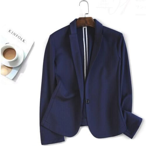 High Quality Slim Knit Small Suit For Women 2021 NEW Japanese Small Suit Grey/Black/Navy Blue Jacket Short Womens Clothing K799