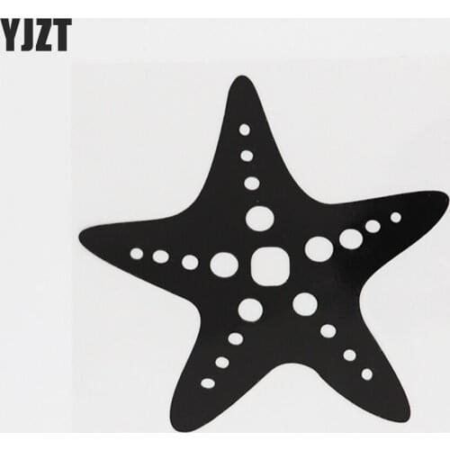 YJZT 12.5CM×11.8CM Lovely Starfish Vinyl Decal Car Stickers 13D-1182