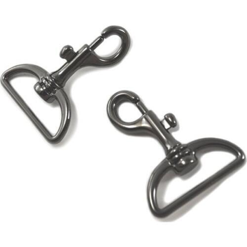 1-1/2 Inch Bolt Style Snap Hooks, Gun Metal Finish, 60 Piece Package