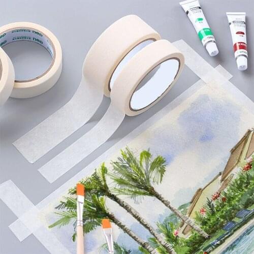 10/12/15/18/25/30/40mm Masking tape High-viscosity masking paper positioning crepe paper easy-to-tear masking paper